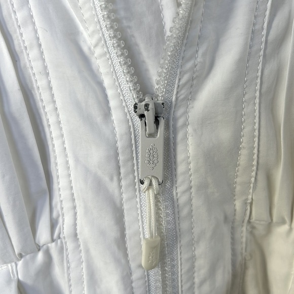 FP MOVEMENT Free People Full Zip Hooded Oversized Vest Size Small White Color - Picture 6 of 13